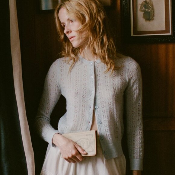 Doen Danae Pointelle Cardigan - See description! - Picture 1 of 7